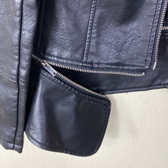 LIVERPOOL LOS ANGELES Convertible Faux-leather Moto Jacket In Black, Size XS - Picture 4 of 5